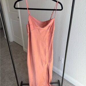 Elegant Peach Slip Dress Petal+Pup